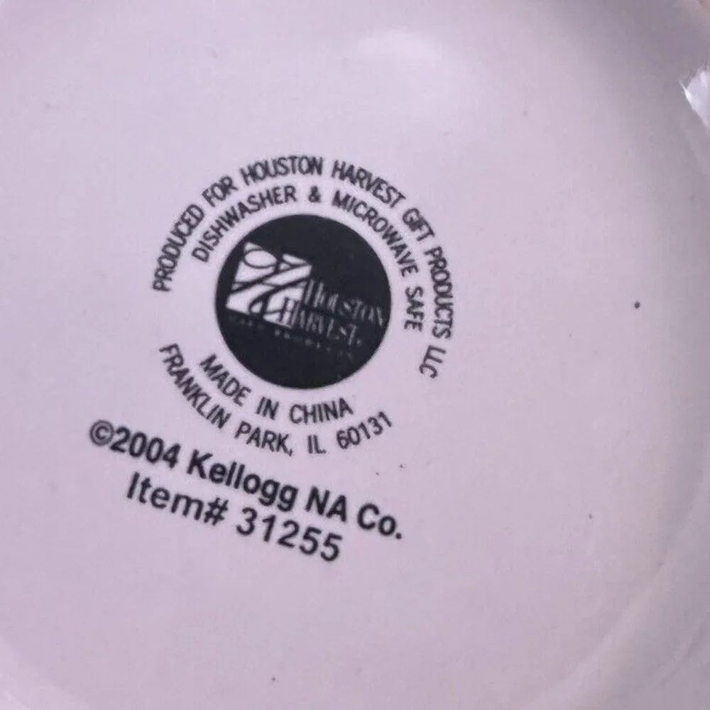 2004 Kellogg’s Corn Flakes Corny Rooster  Cereal Bowl  Ceramic Houston‎ Harvest